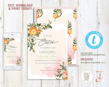 Load image into Gallery viewer, A Little Cutie Blush Pink Birthday Invitation