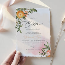 Load image into Gallery viewer, A Little Cutie Blush Pink Birthday Invitation