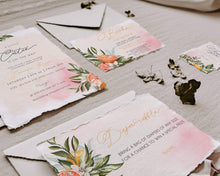 Load image into Gallery viewer, A Little Cutie Editable Baby Shower Invitation Set in Pink