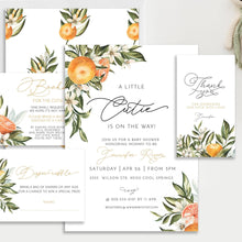 Load image into Gallery viewer, A Little Cutie Editable Baby Shower Invitation Set