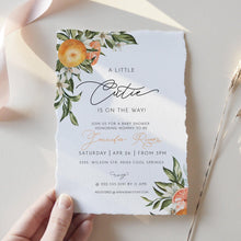 Load image into Gallery viewer, A Little Cutie Editable Baby Shower Invitation Set