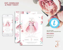 Load image into Gallery viewer, Baby Girl Cute Dress Shower Invitation