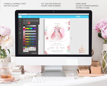 Load image into Gallery viewer, Baby Girl Cute Dress Shower Invitation