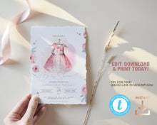 Load image into Gallery viewer, Baby Girl Cute Dress Shower Invitation