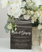 Load image into Gallery viewer, Barn Wood & String Lights Rustic Wedding Invitation Suite