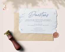 Load image into Gallery viewer, Blue floral Wedding Invitation Suite - NERISSA