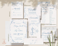 Load image into Gallery viewer, Blue floral Wedding Invitation Suite - NERISSA