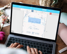 Load image into Gallery viewer, Blue floral Wedding Invitation Suite - NERISSA