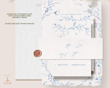 Load image into Gallery viewer, Blue floral Wedding Invitation Suite - NERISSA