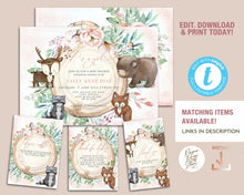 Load image into Gallery viewer, Blush Floral Greenery Woodland Bunting