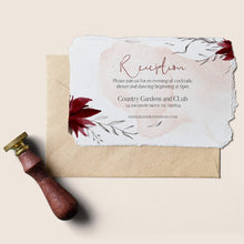 Load image into Gallery viewer, Blush Pink and Burgundy Botanical Wedding Invitation Suite - ROSALIE