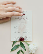 Load image into Gallery viewer, Blush Pink and Burgundy Botanical Wedding Invitation Suite - ROSALIE