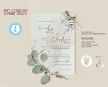 Load image into Gallery viewer, Blush Pink Botanical Wedding Invitation Suite - ROSALIE
