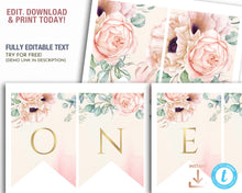 Load image into Gallery viewer, Blush Pink Floral Bunting - ROSANNA