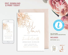 Load image into Gallery viewer, Bohemian Desert Pampas Grass Bridal Shower Invitation - MARTINA