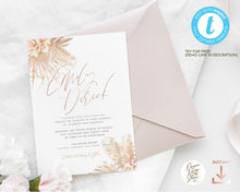 Load image into Gallery viewer, Boho Desert Pampas Grass Invitation Suite - MARTINA