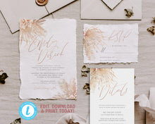 Load image into Gallery viewer, Boho Desert Pampas Grass Invitation Suite - MARTINA