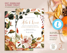 Load image into Gallery viewer, Burnt Orange Fall Wedding Invitation - AMBER