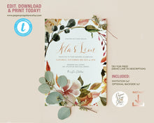 Load image into Gallery viewer, Burnt Orange Fall Wedding Invitation - AMBER