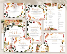 Load image into Gallery viewer, Burnt Orange Fall Wedding Invitation Suite - AMBER