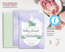 Load image into Gallery viewer, Cute Dragon Baby Shower Invitation