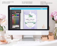 Load image into Gallery viewer, Cute Dragon Baby Shower Invitation