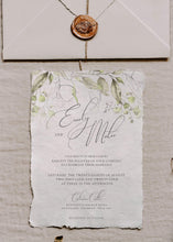 Load image into Gallery viewer, Delicate Eucalyptus Olive Green and Silver Wedding Suite - CALLIE