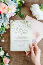 Load image into Gallery viewer, Delicate Eucalyptus Olive Green and Silver Wedding Suite - CALLIE