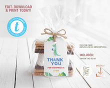 Load image into Gallery viewer, Dinosaur Birthday Party Favor Tag
