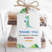 Load image into Gallery viewer, Dinosaur Birthday Party Favor Tag