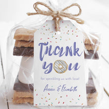 Load image into Gallery viewer, Donut Party Favor Tag in Blue