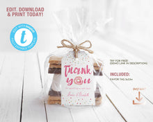 Load image into Gallery viewer, Donut Party Favor Tag in Pink