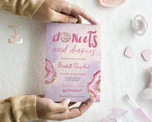 Load image into Gallery viewer, Donuts and Diapers Baby Girl Shower Invitation