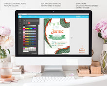 Load image into Gallery viewer, Dragon Scales Medieval Birthday Party Invitation