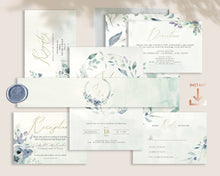Load image into Gallery viewer, Dusty Blue and Sage Wedding Invitation Suite - PORTIA