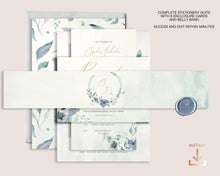 Load image into Gallery viewer, Dusty Blue and Sage Wedding Invitation Suite - PORTIA