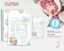 Load image into Gallery viewer, Easter Egg Hunt Birthday Party Bunny Invitation