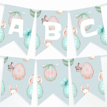 Load image into Gallery viewer, Easter Egg Hunt Pastel Blue Bunting Flags