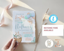 Load image into Gallery viewer, Easter Egg Hunt Pastel Blue Bunting Flags