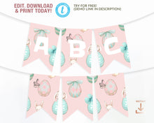 Load image into Gallery viewer, Easter Egg Hunt Pastel Pink Bunting Flags