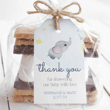 Load image into Gallery viewer, Elephant Baby Shower Favor Tag