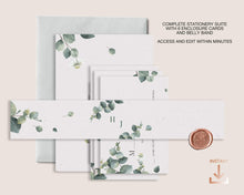 Load image into Gallery viewer, Eucalyptus foliage Full Wedding Stationery Suite - CORDELIA