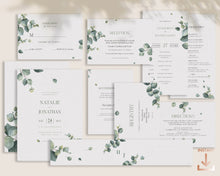 Load image into Gallery viewer, Eucalyptus foliage Full Wedding Stationery Suite - CORDELIA