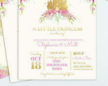 Load image into Gallery viewer, Fairytale Floral Castle Cinderella Baby Shower Invitation