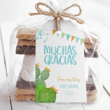 Load image into Gallery viewer, Fiesta Baby Boy Shower Editable Thank you Tag
