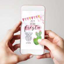 Load image into Gallery viewer, Fiesta Birthday Invitation in Pink