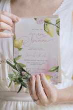 Load image into Gallery viewer, Her main squeeze Blush Lemon Bridal Shower Invitation