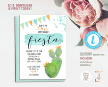 Load image into Gallery viewer, It's a boy Fiesta Baby Shower Invitation