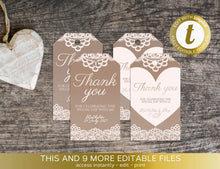 Load image into Gallery viewer, Lace & Kraft Card Bridal Party Pack