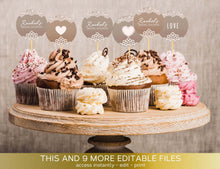 Load image into Gallery viewer, Lace & Kraft Card Bridal Party Pack